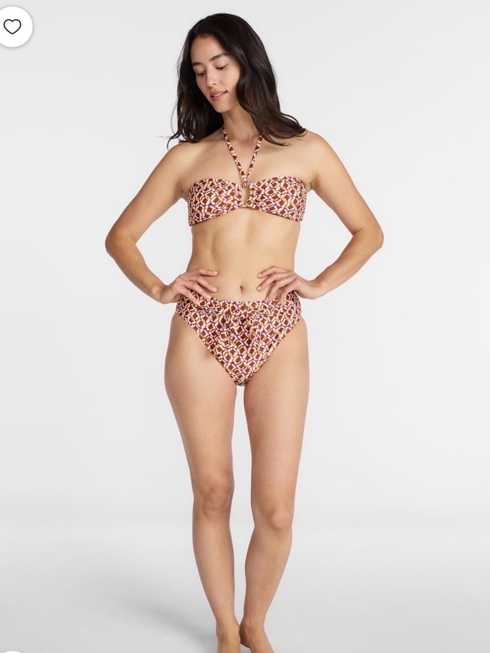 Time And Tru Orange Bikini Swimsuit Size Medium